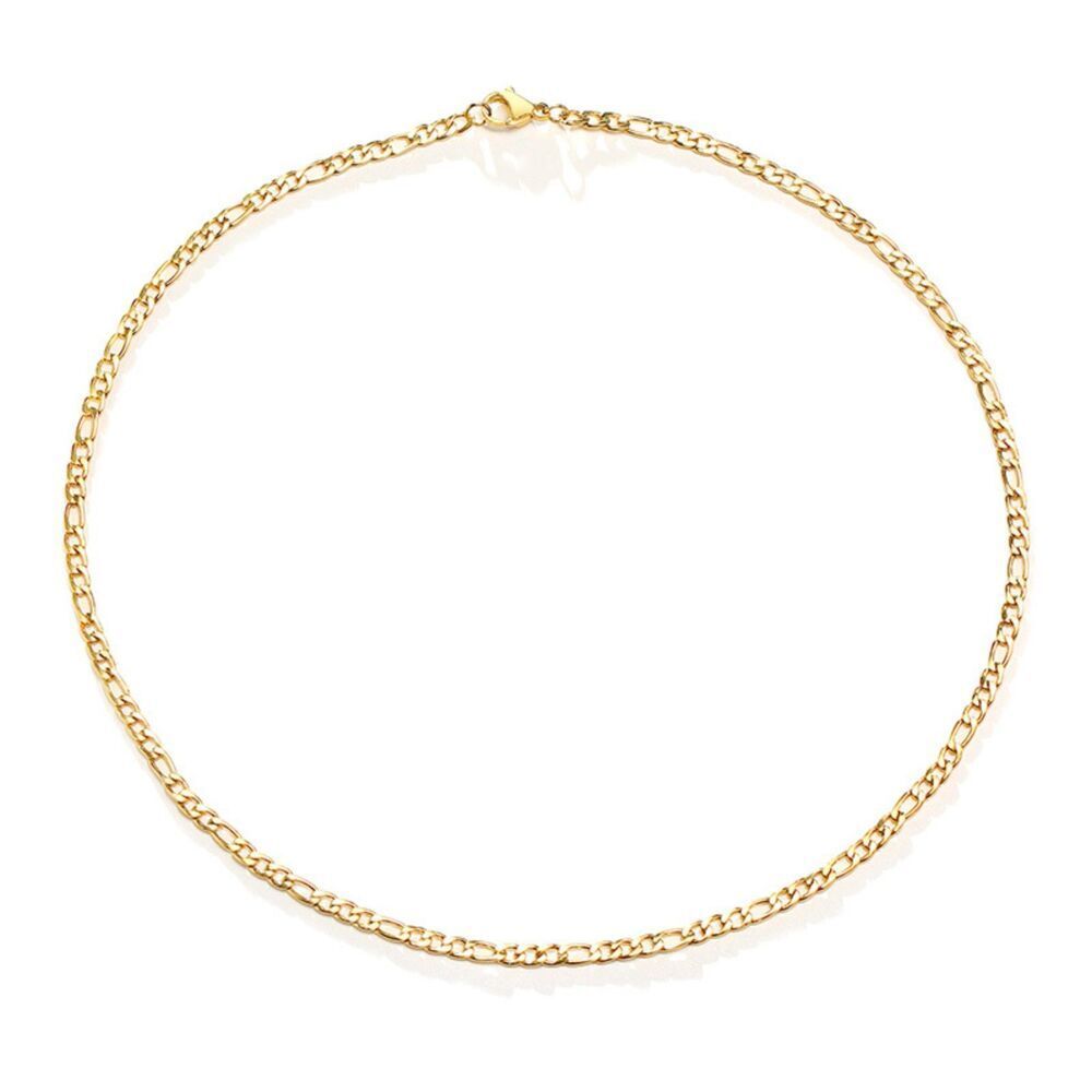 18K Gold Waterproof Figaro Necklace FN5
